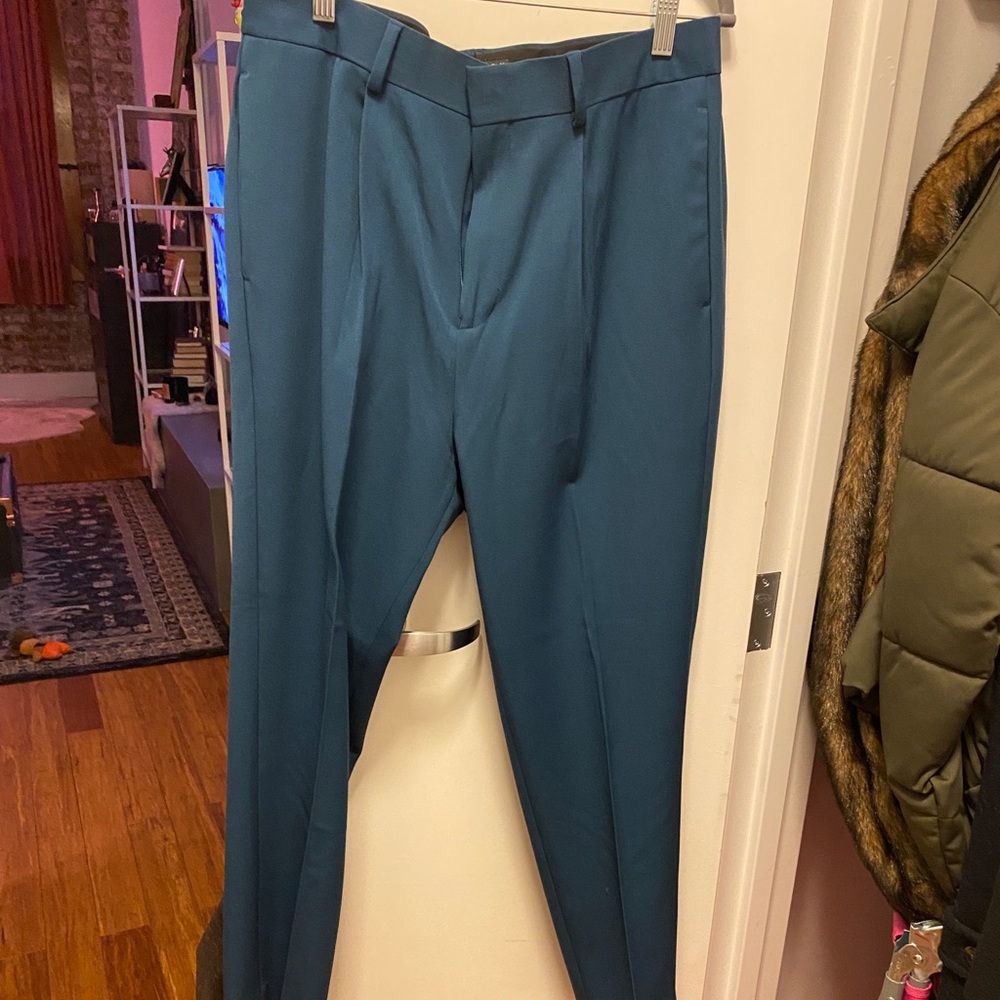 Blue Pleated Dress Pants Size 32